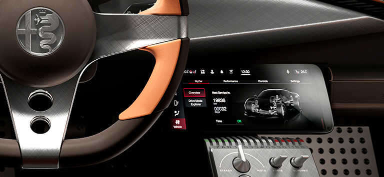 Console centrale che rientra in caso