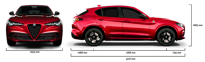 Alfa Romeo Stelvio Quadrifoglio - Dimensioni