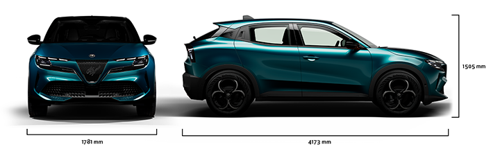 Alfa Romeo Junior - Junior Ibrida - Dimensioni